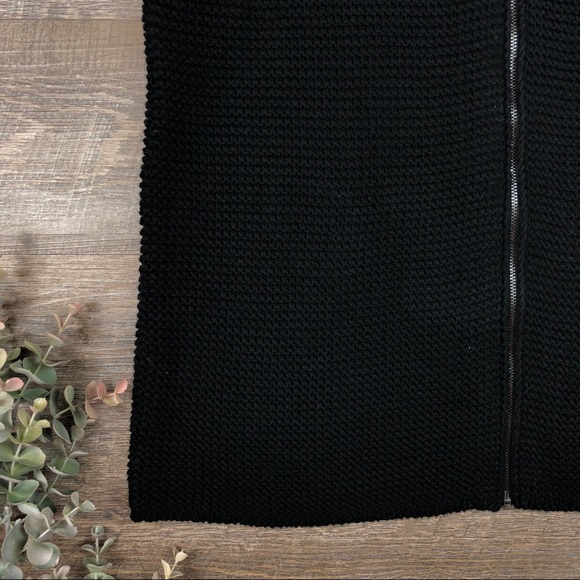 TALBOTS Black 100% Cotton Knit Cardigan Sweater - Picture 4 of 5